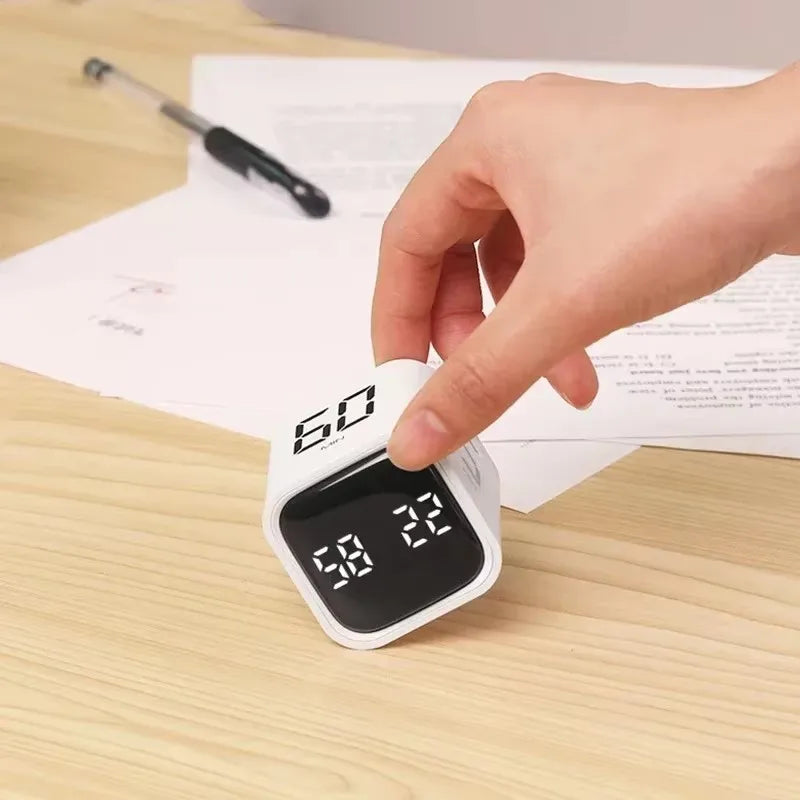 Productivity Timer Productivity Cube Timer Gravity Sensor LED Display 4 Preset Time Kids Time Management Kitchen Countdown Timer