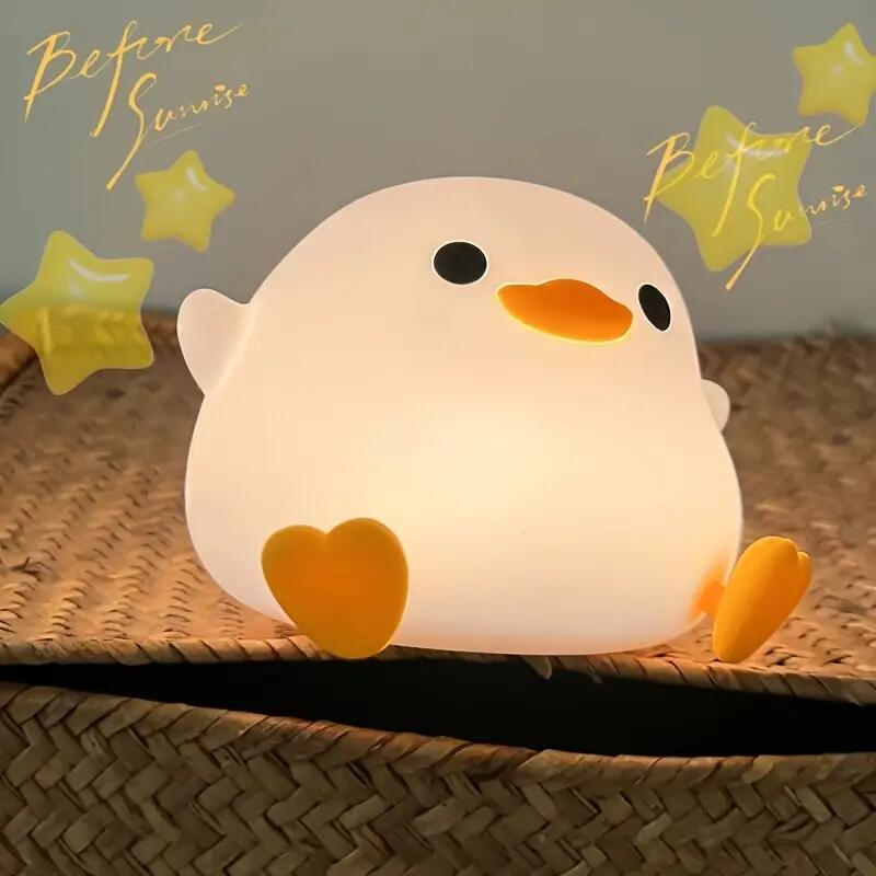 1pc Cute Duck Led Night Light - Night Lights with Soft Silicone, Adjustable Soft Light, USB Powered, Perfect for Bedroom, Study, Gift for Friends and Rabbit Easter Gift