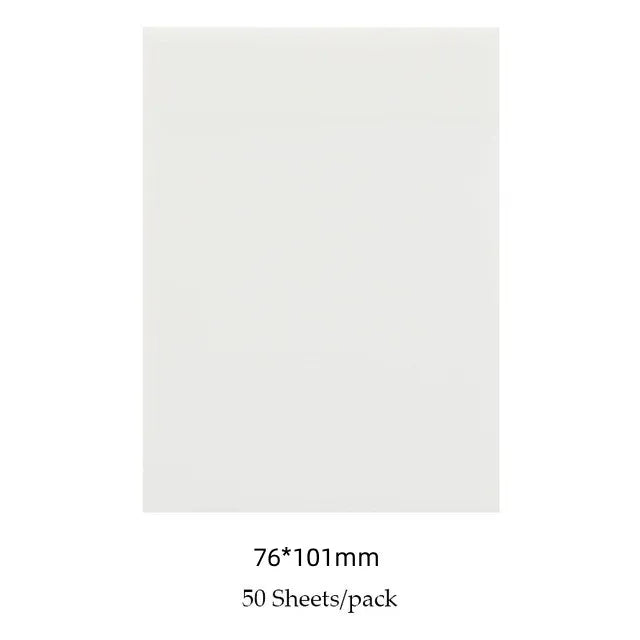 50 Sheets Creative Transparent PET Sticky Notes Pad Waterproof Self-Adhesive Memo Pads for School Office Stationery Supplies