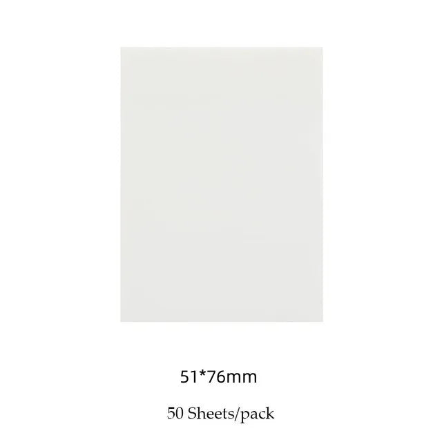 50 Sheets Creative Transparent PET Sticky Notes Pad Waterproof Self-Adhesive Memo Pads for School Office Stationery Supplies